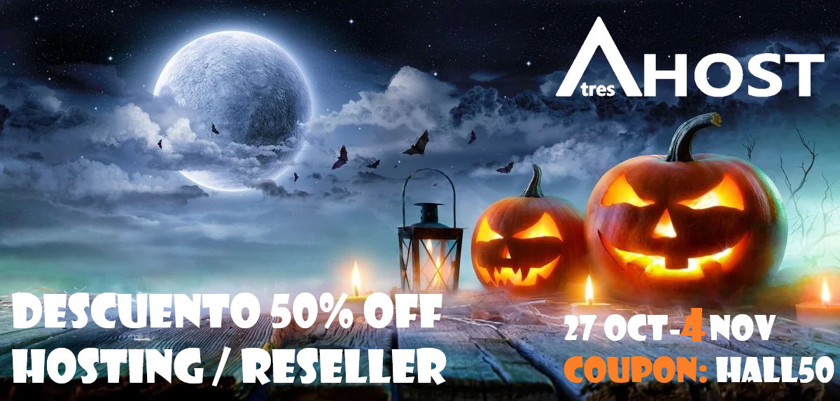 Halloween 2019 Promotion: 50% discount on Hosting and Reseller