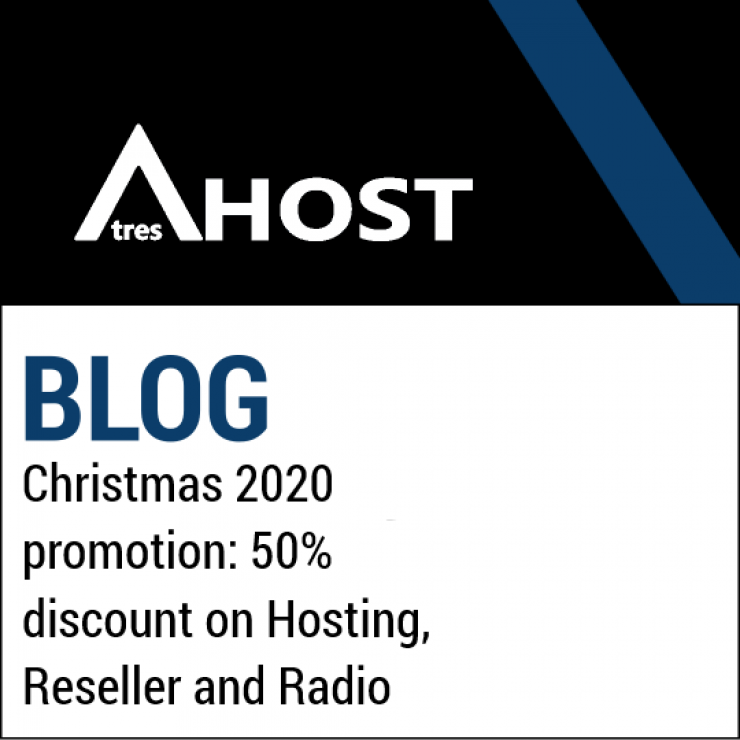 Christmas 2020 promotion: 50% discount on Hosting, Reseller and Radio Streaming