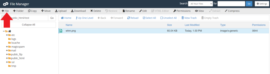 How to manage files and directories in cPanel