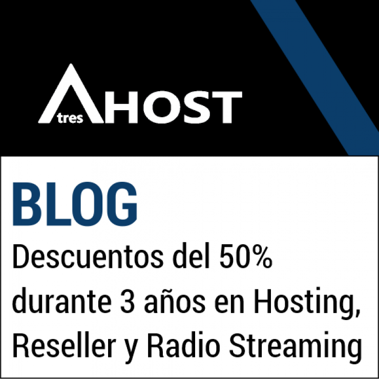 Descuentos del 50% durante 3 años en Hosting, Reseller y Radio Streaming