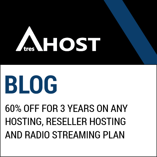 Fifth anniversary of AtresHost: 60% OFF for 3 years in Hosting, Reseller and Radio Streaming